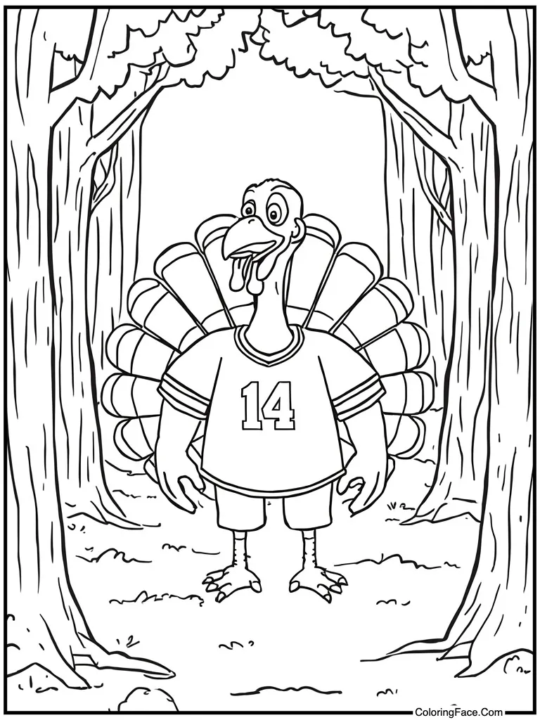 Wearing a sports jersey