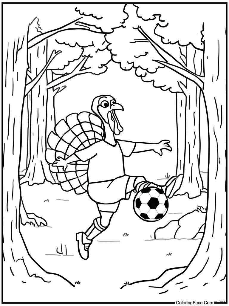 Kicking a soccer ball