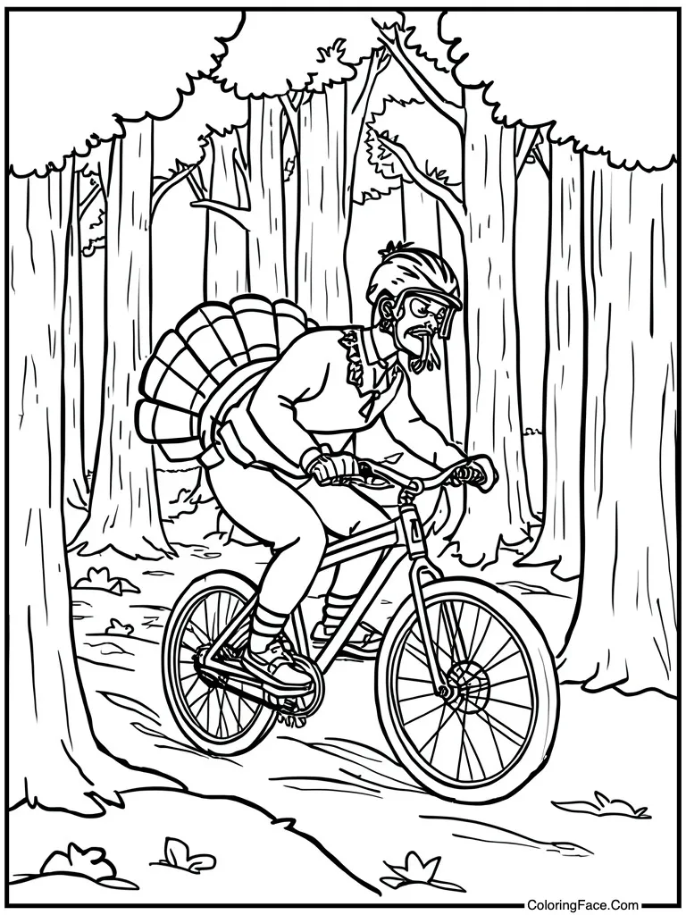 Riding a bicycle fast