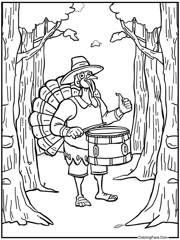 Musician playing a drum