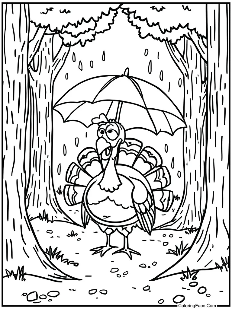 Umbrella protecting from rain