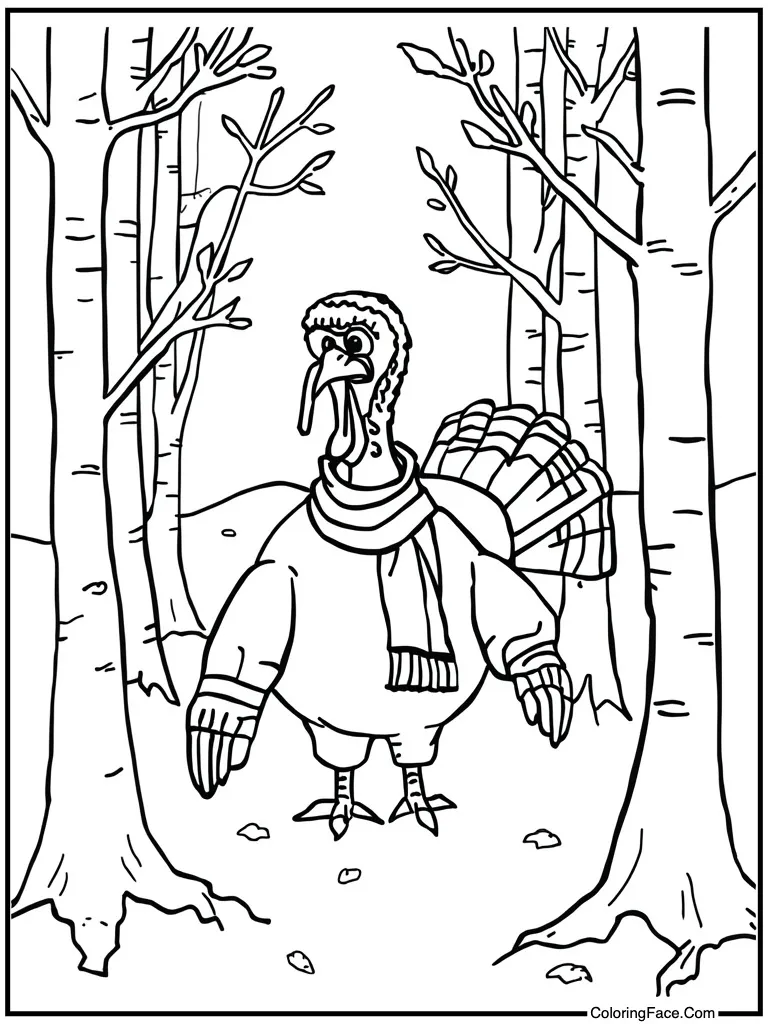 Scarf wrapped around neck