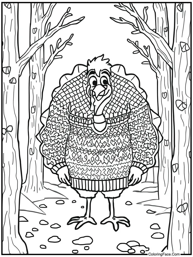 Warm sweater knitted wool