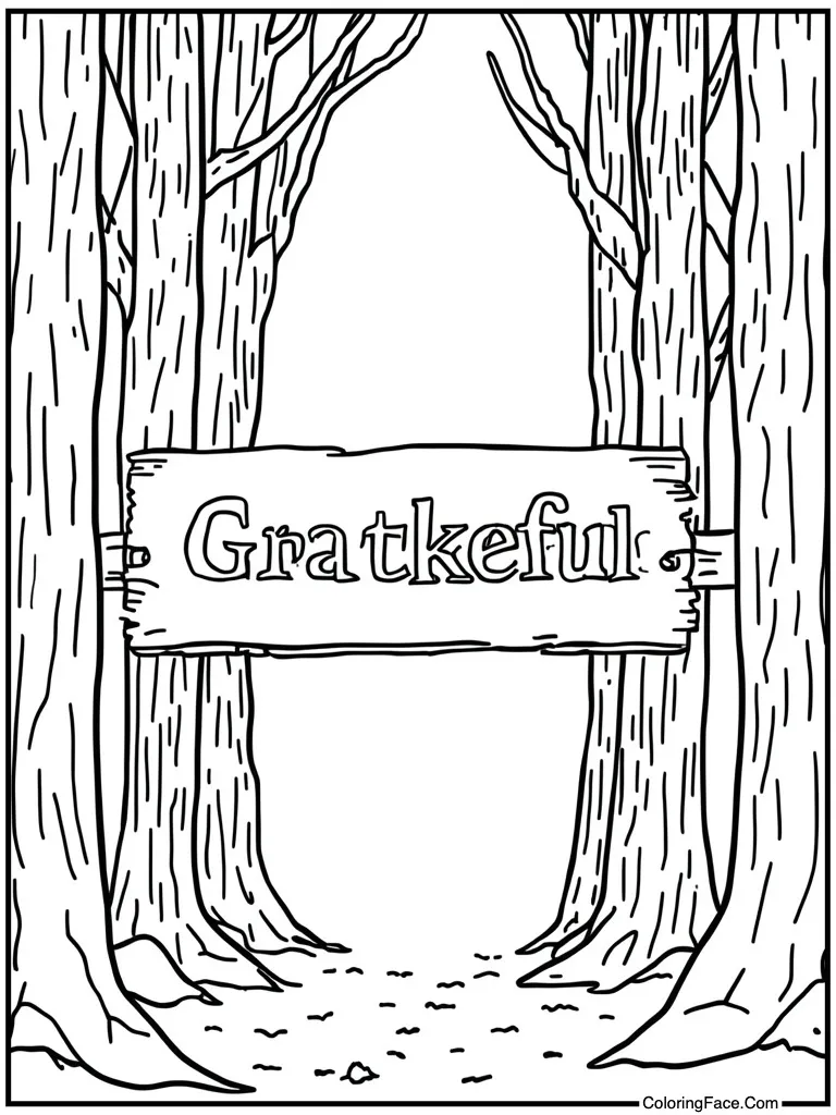 Grateful heart text sign