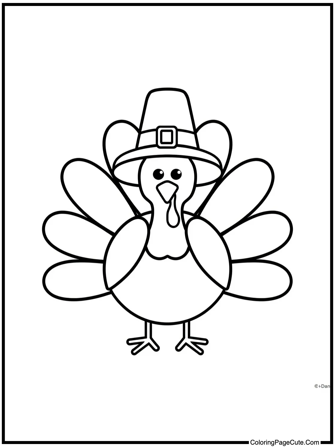 Wearing a pilgrim hat