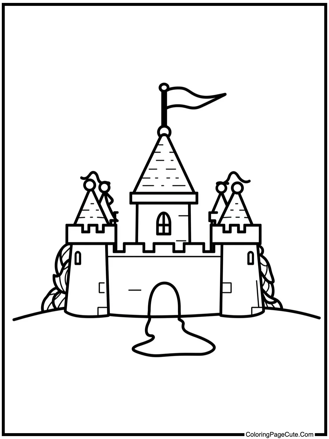 building a sandcastle