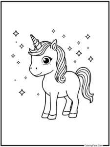 Unicorn Coloring Pages