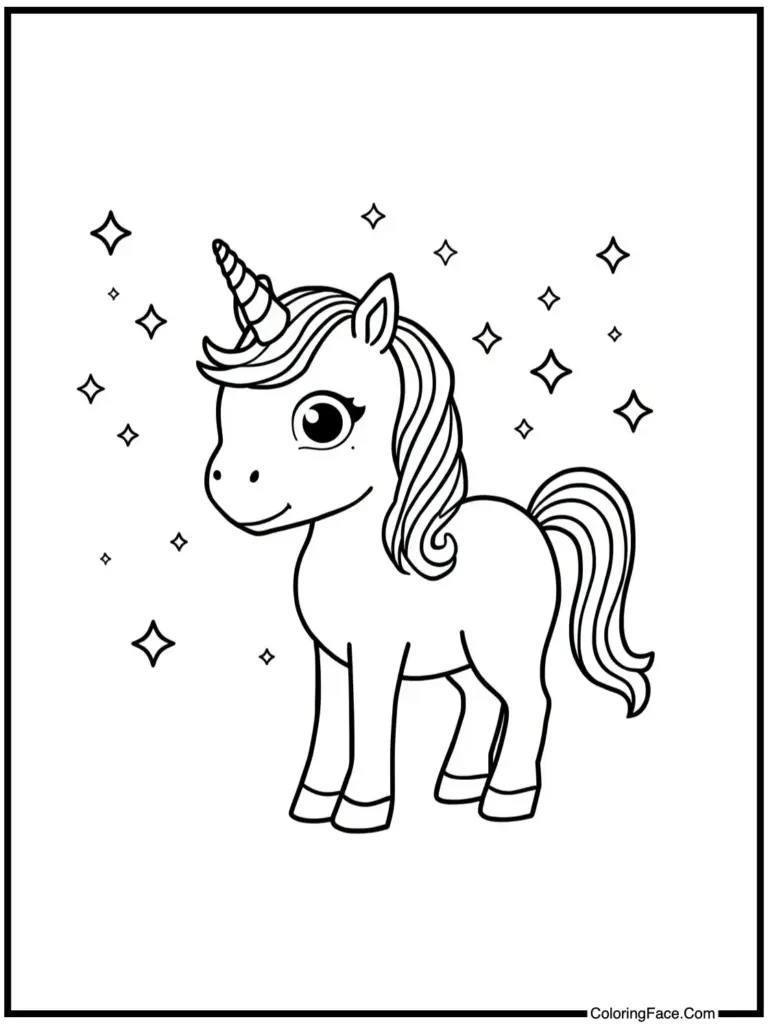 Unicorn Coloring Pages