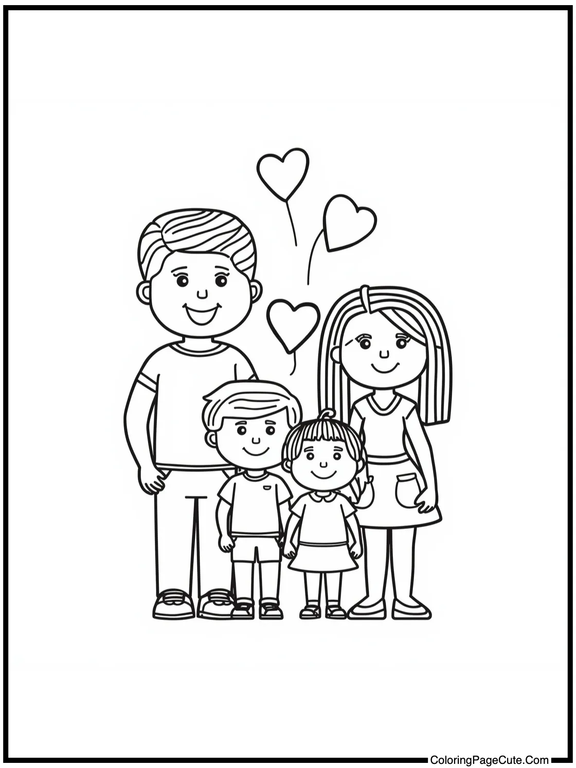 featuring a happy family