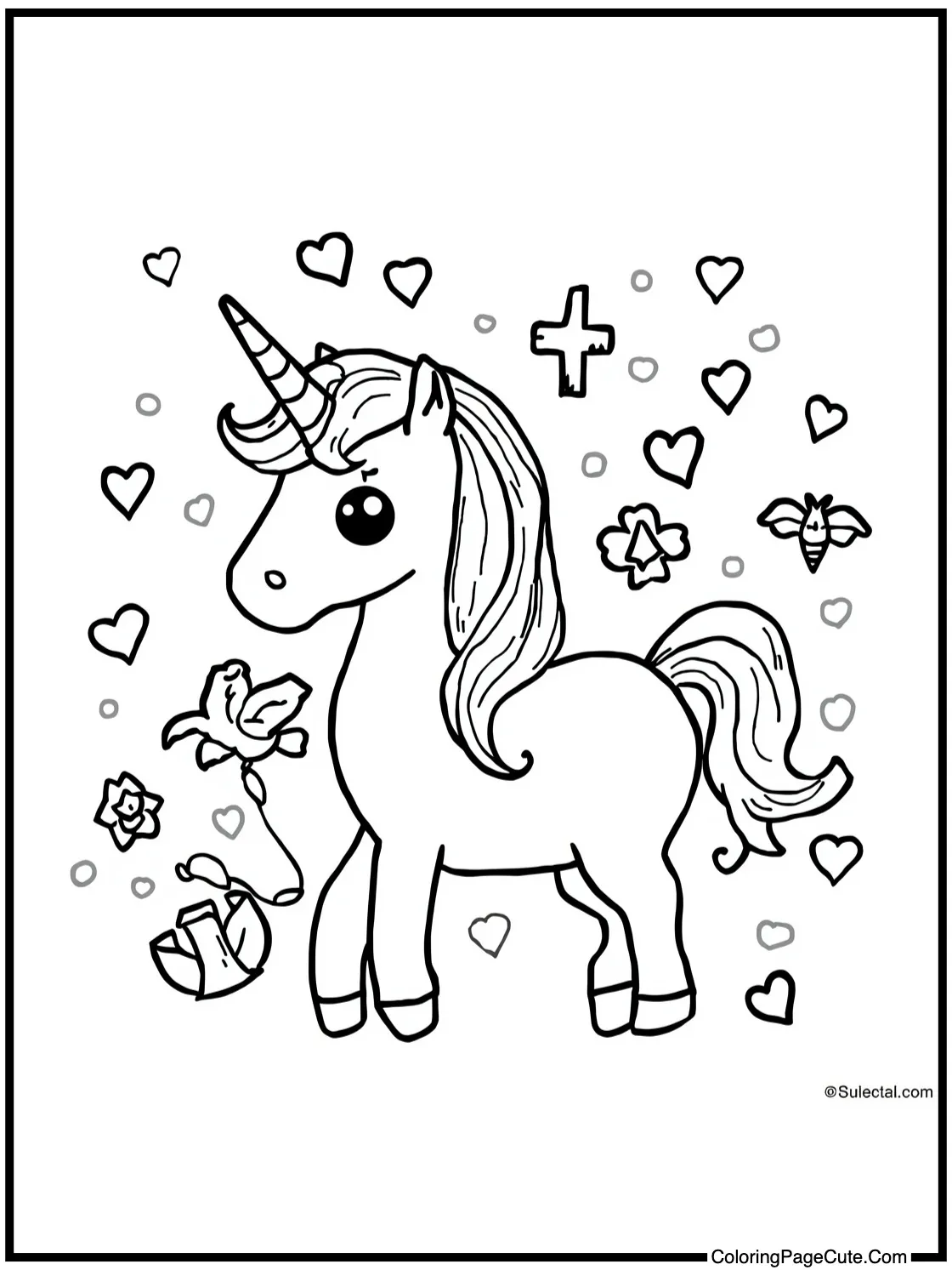 with a magical unicorn