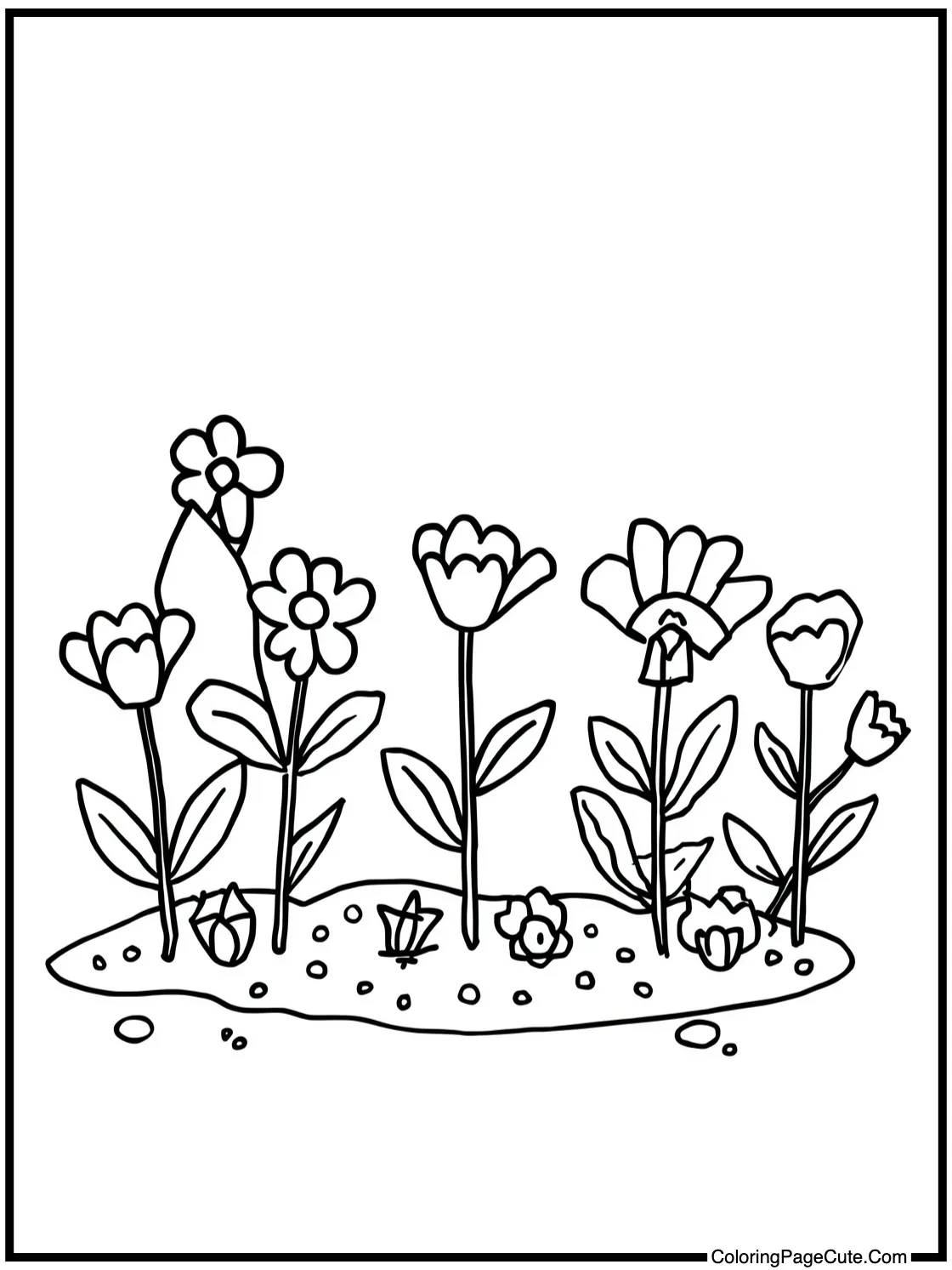 showing a blooming garden