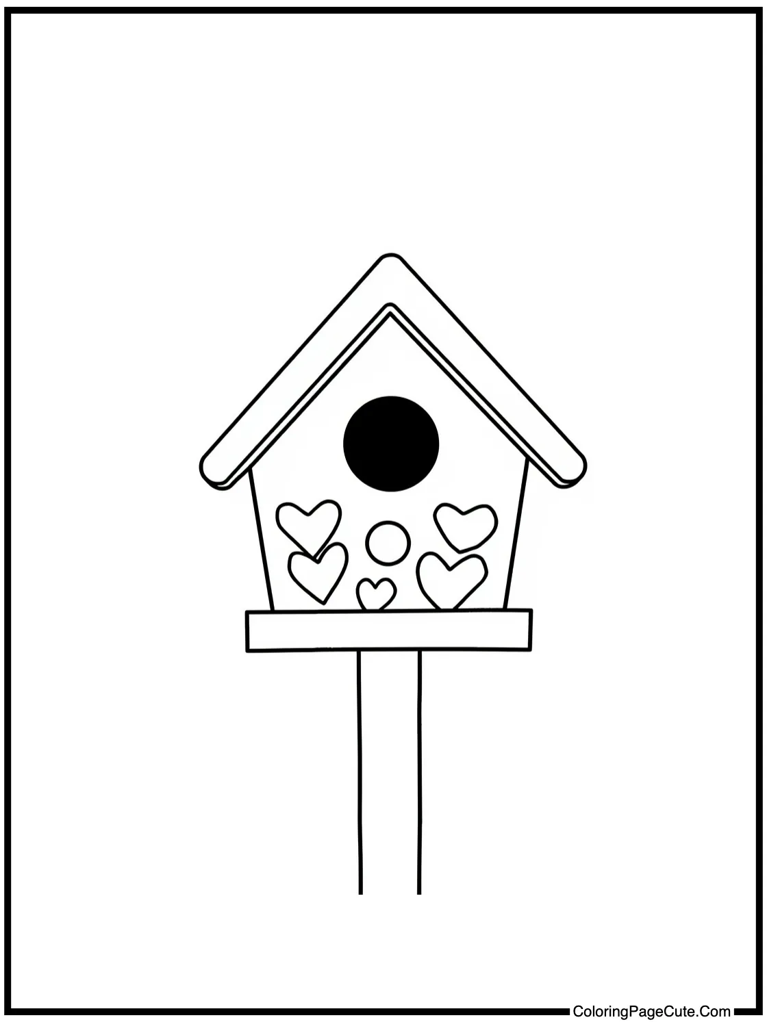with a charming birdhouse