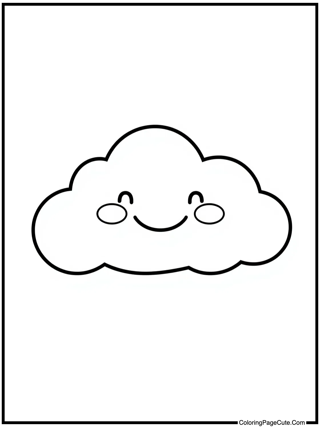 of a smiling cloud