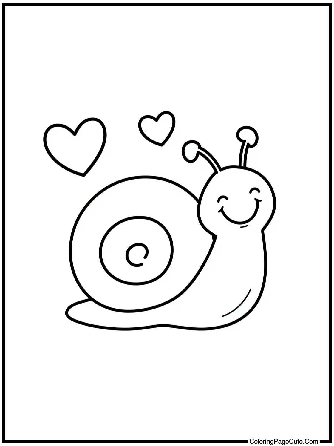 showing a happy snail
