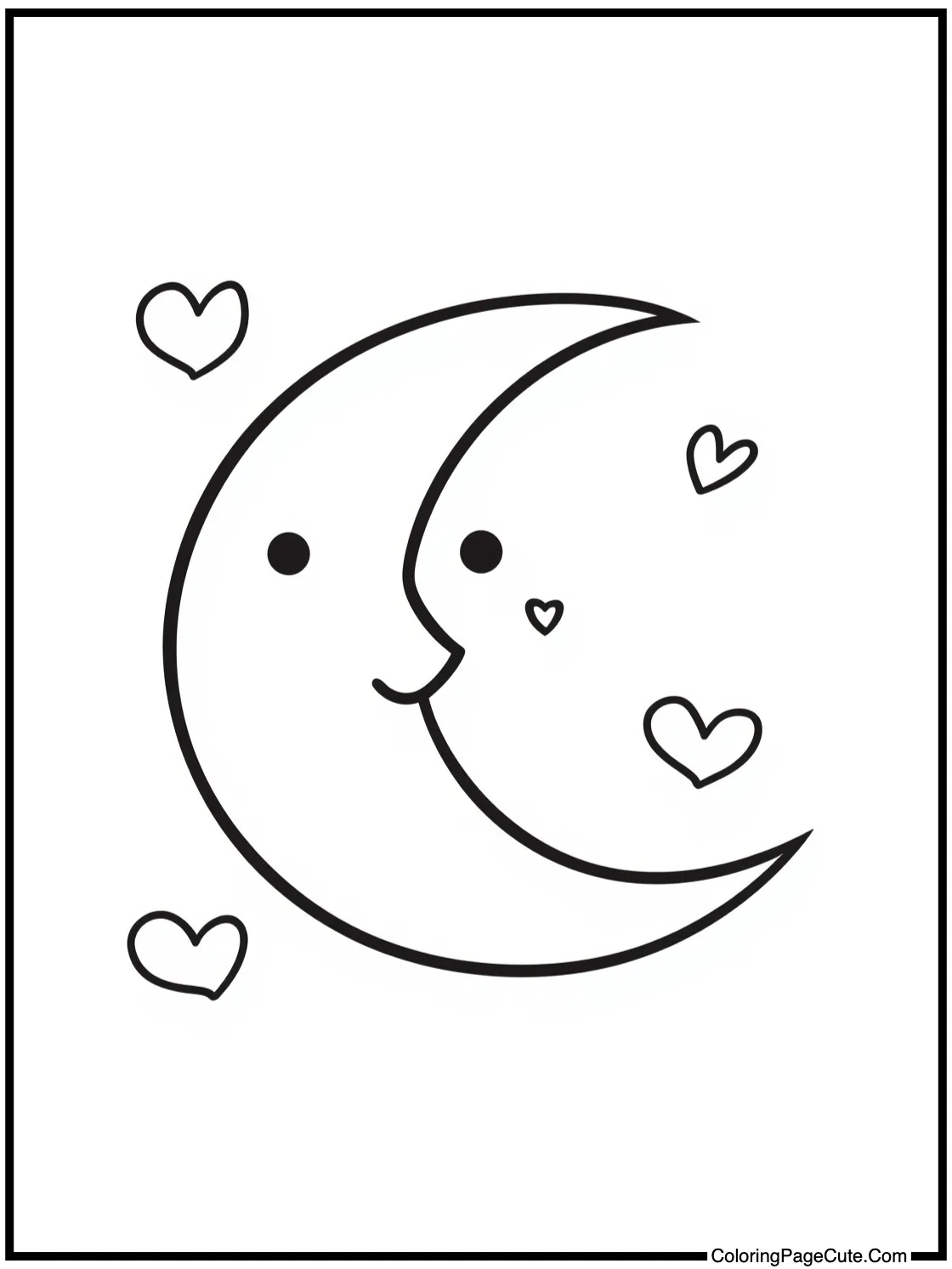 with a smiling moon