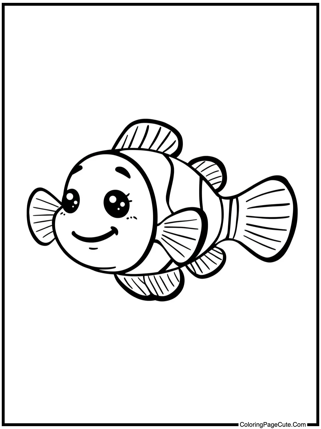 showing a happy clownfish