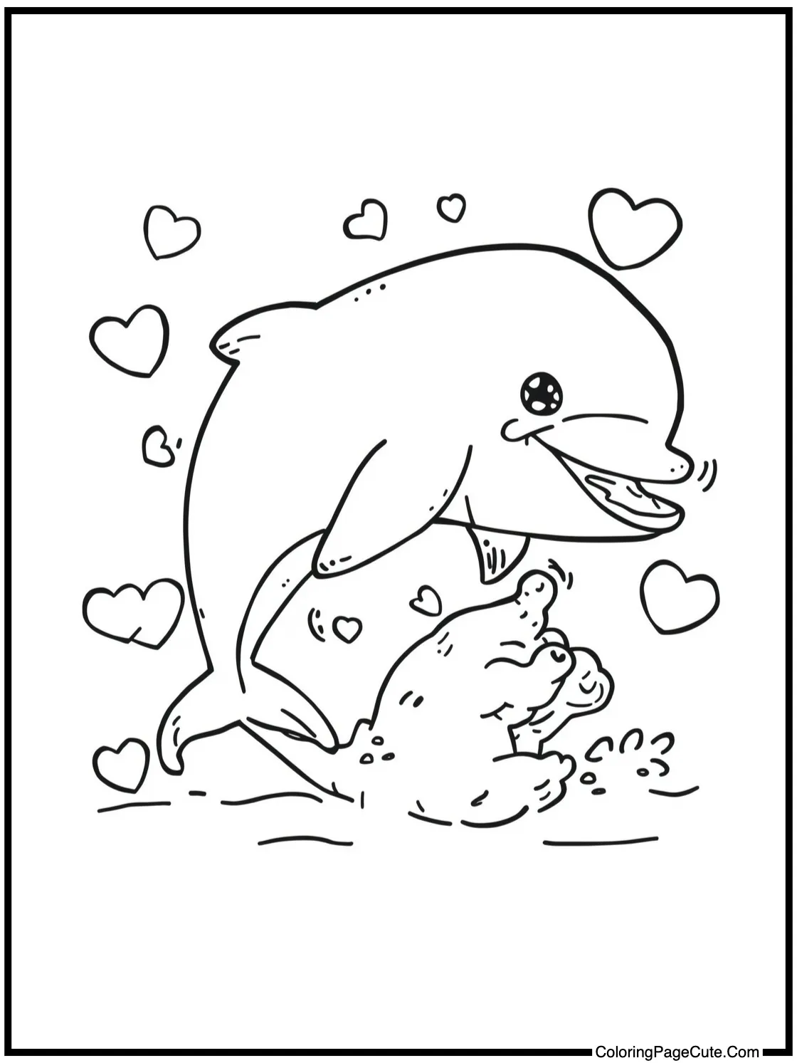 of a playful dolphin