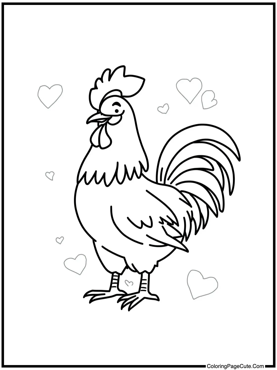 with a proud rooster