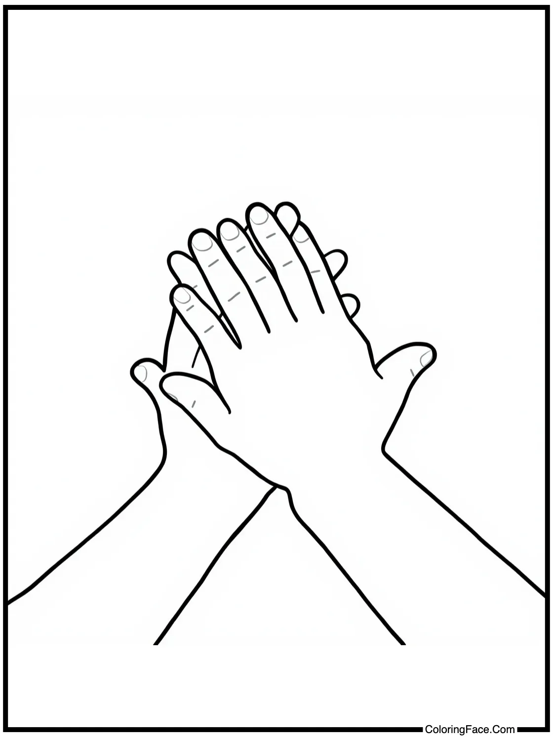 holding hands gently