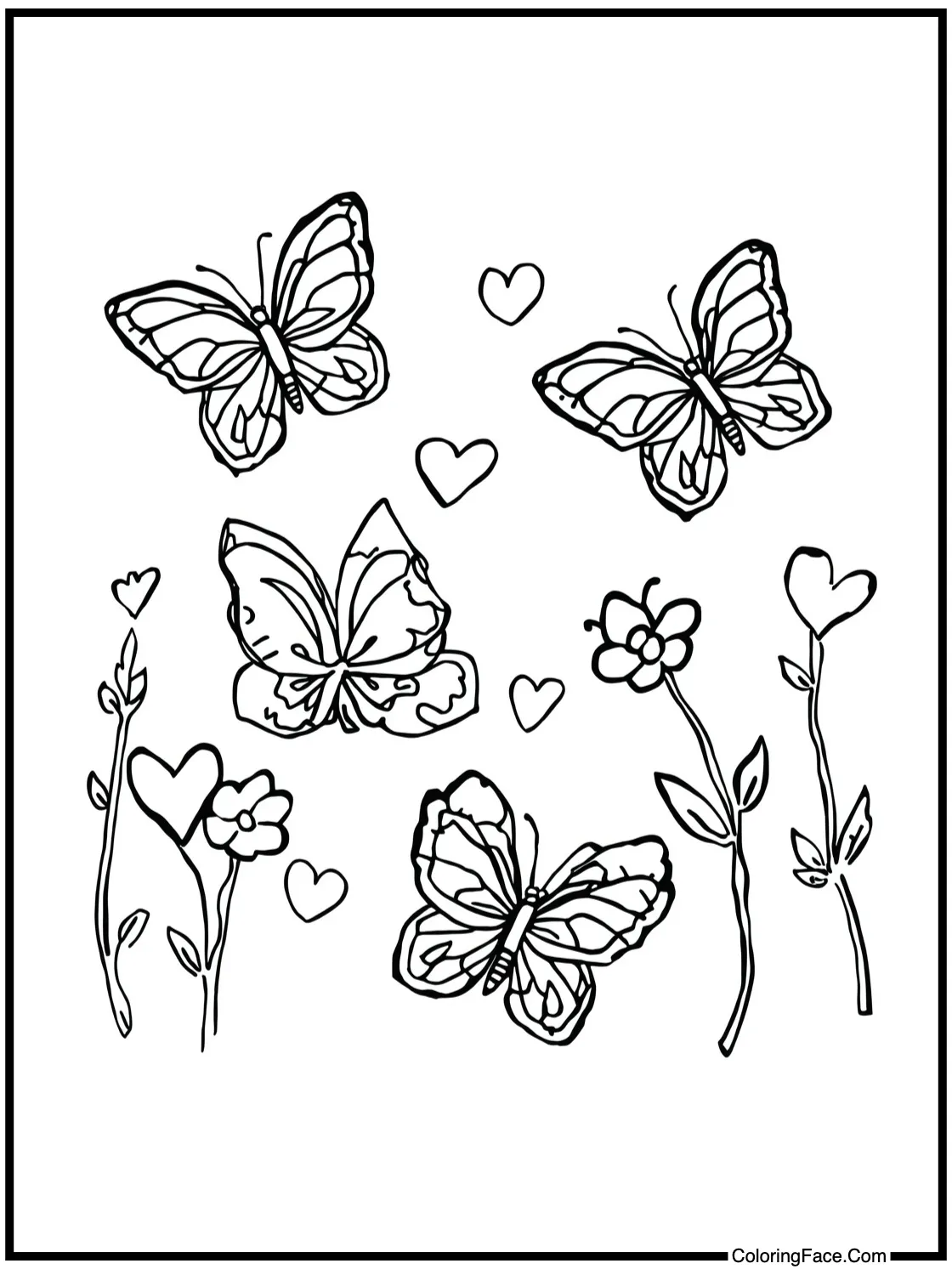 lovely butterflies flying