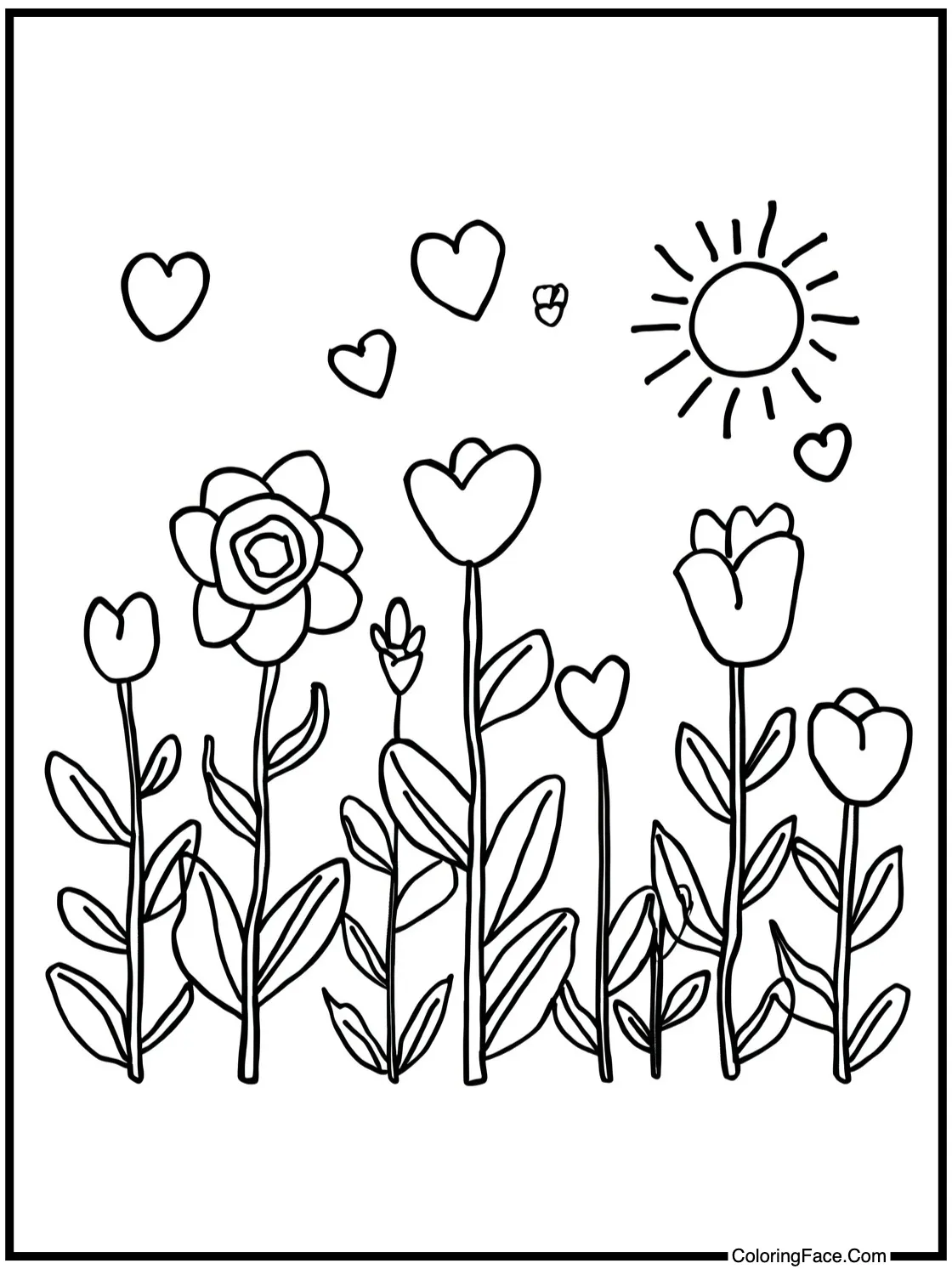 pretty flower garden