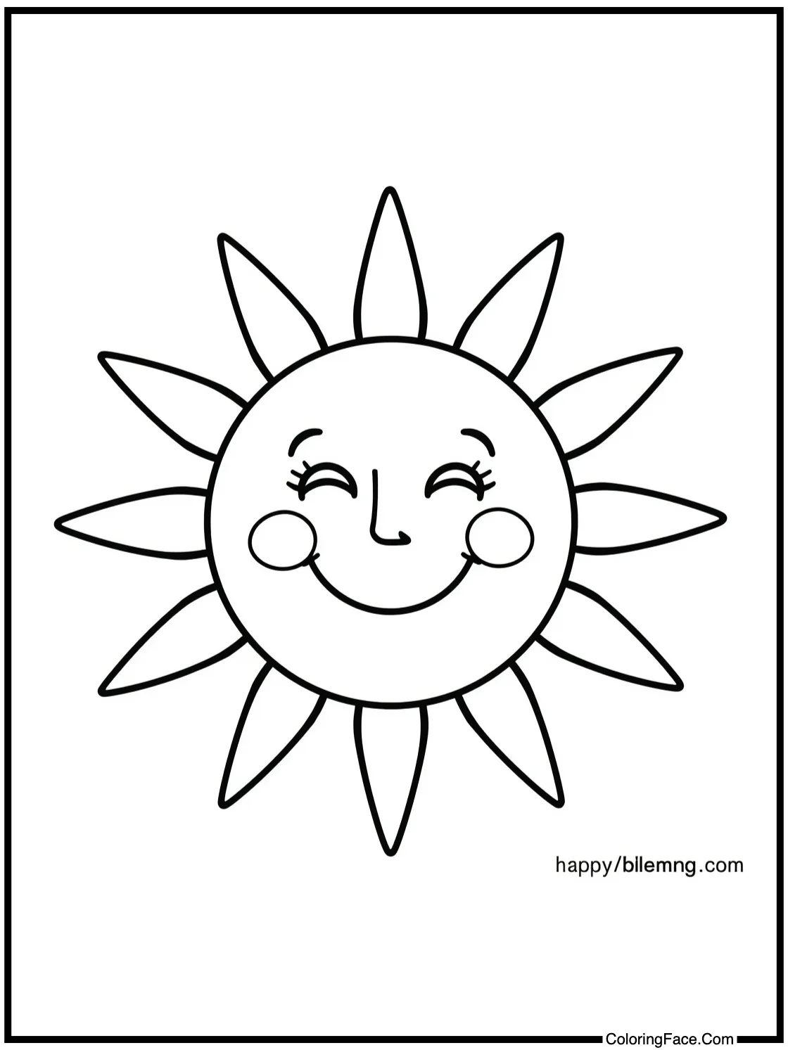 a cheerful sun