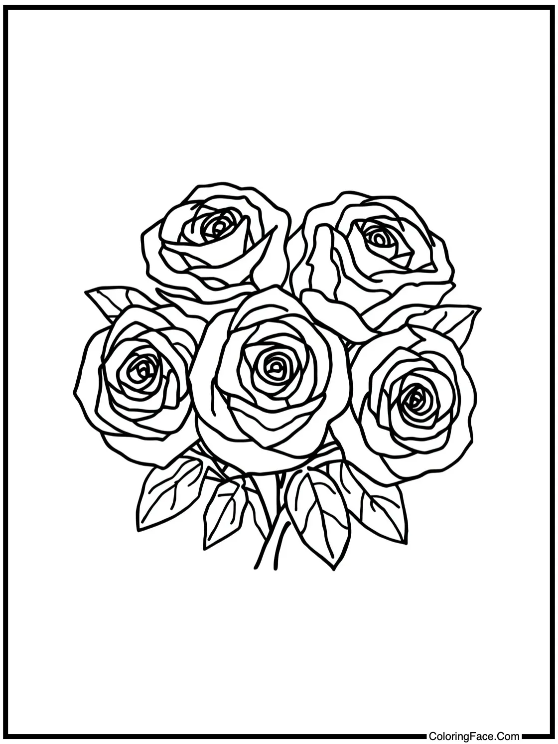 blooming roses bouquet