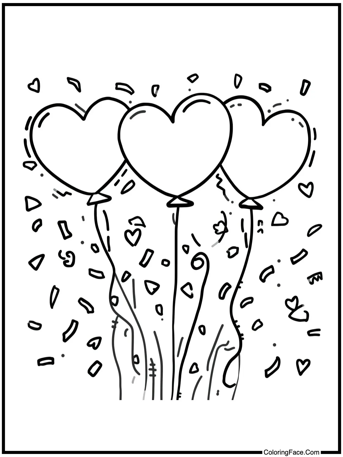 balloons and confetti