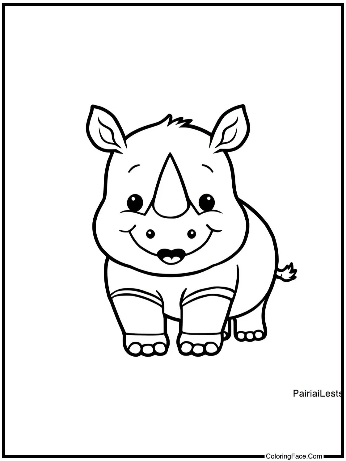 a happy rhino