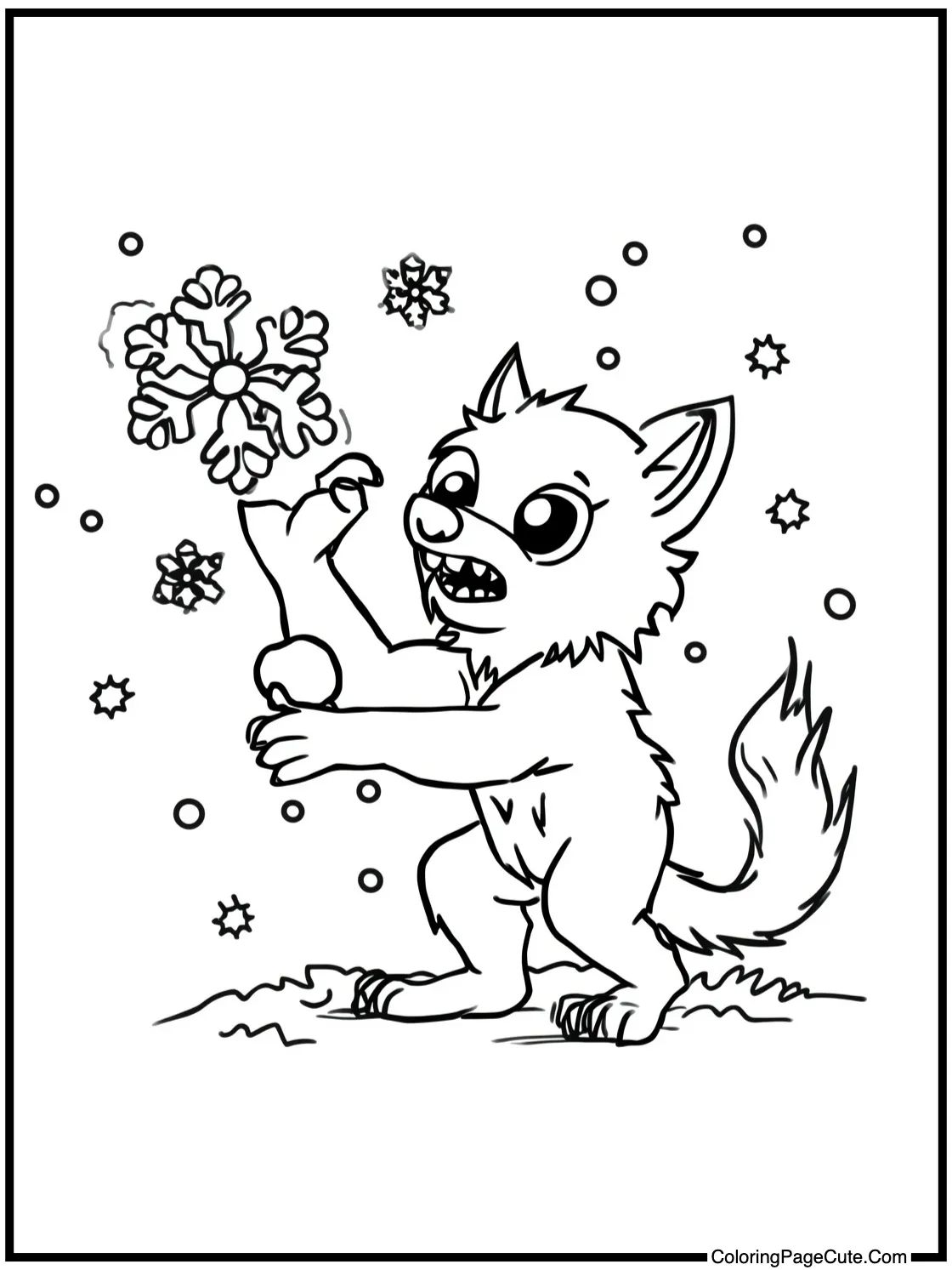 catching snowflakes.