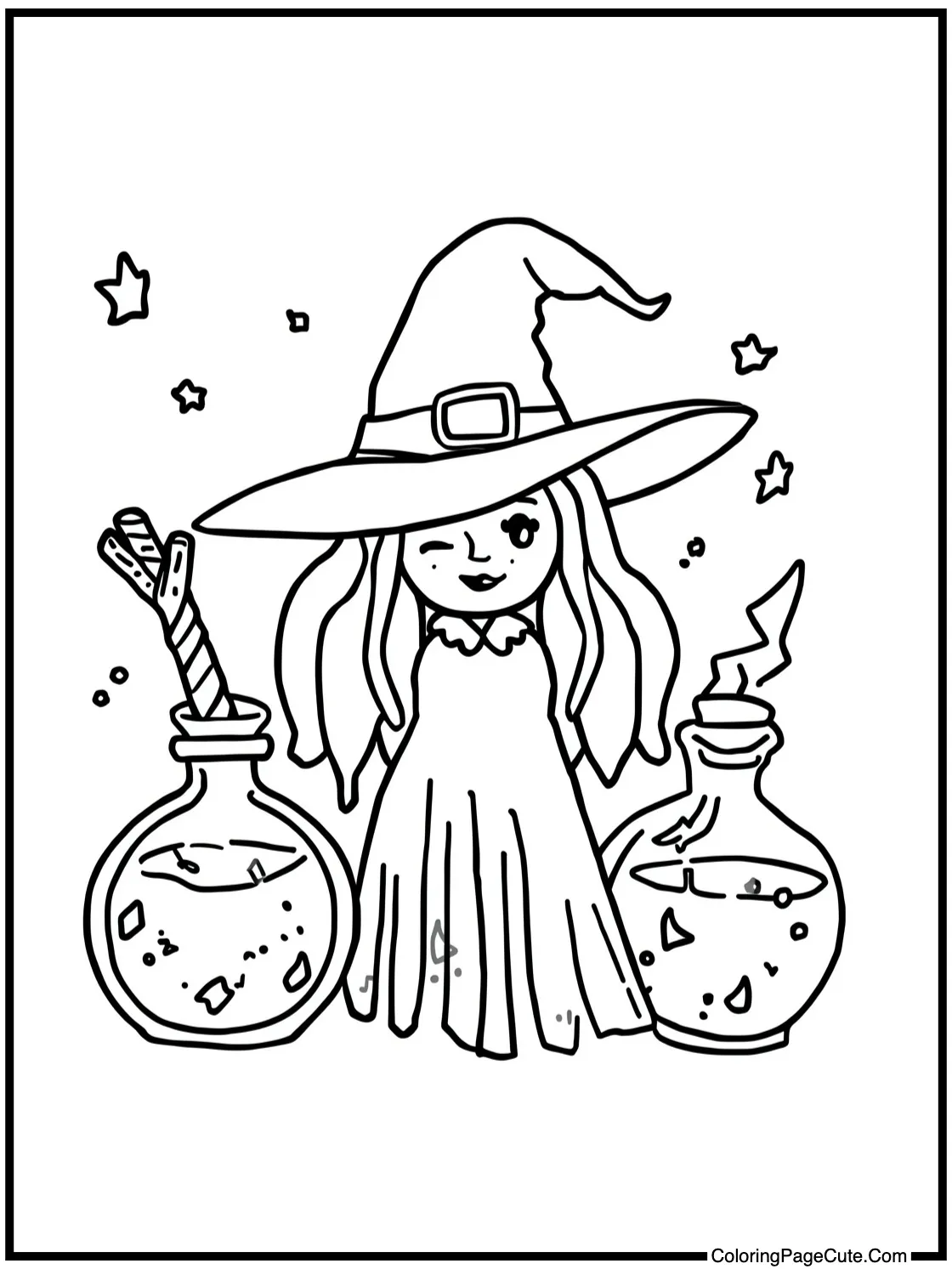 with shimmering potions