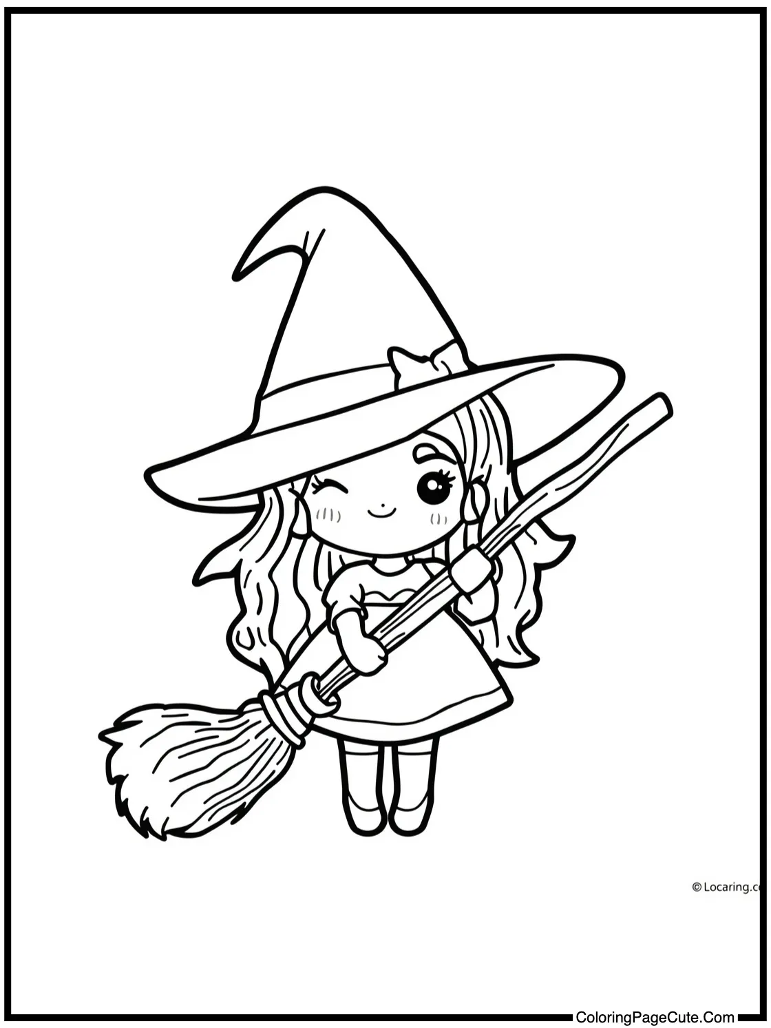 with a magical broom