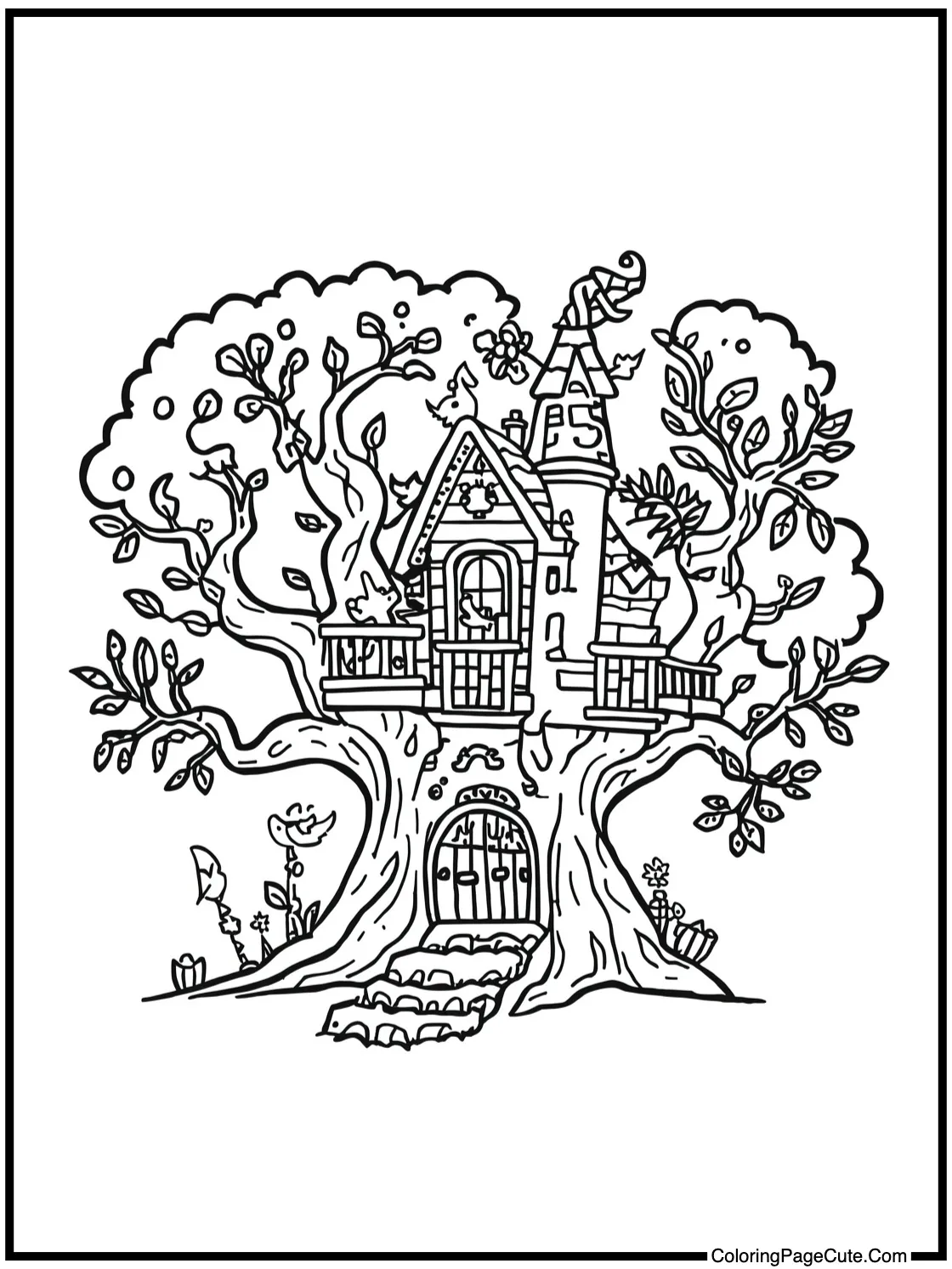 of a magical treehouse