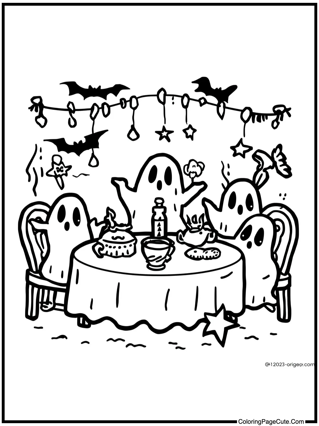 of a ghostly tea party