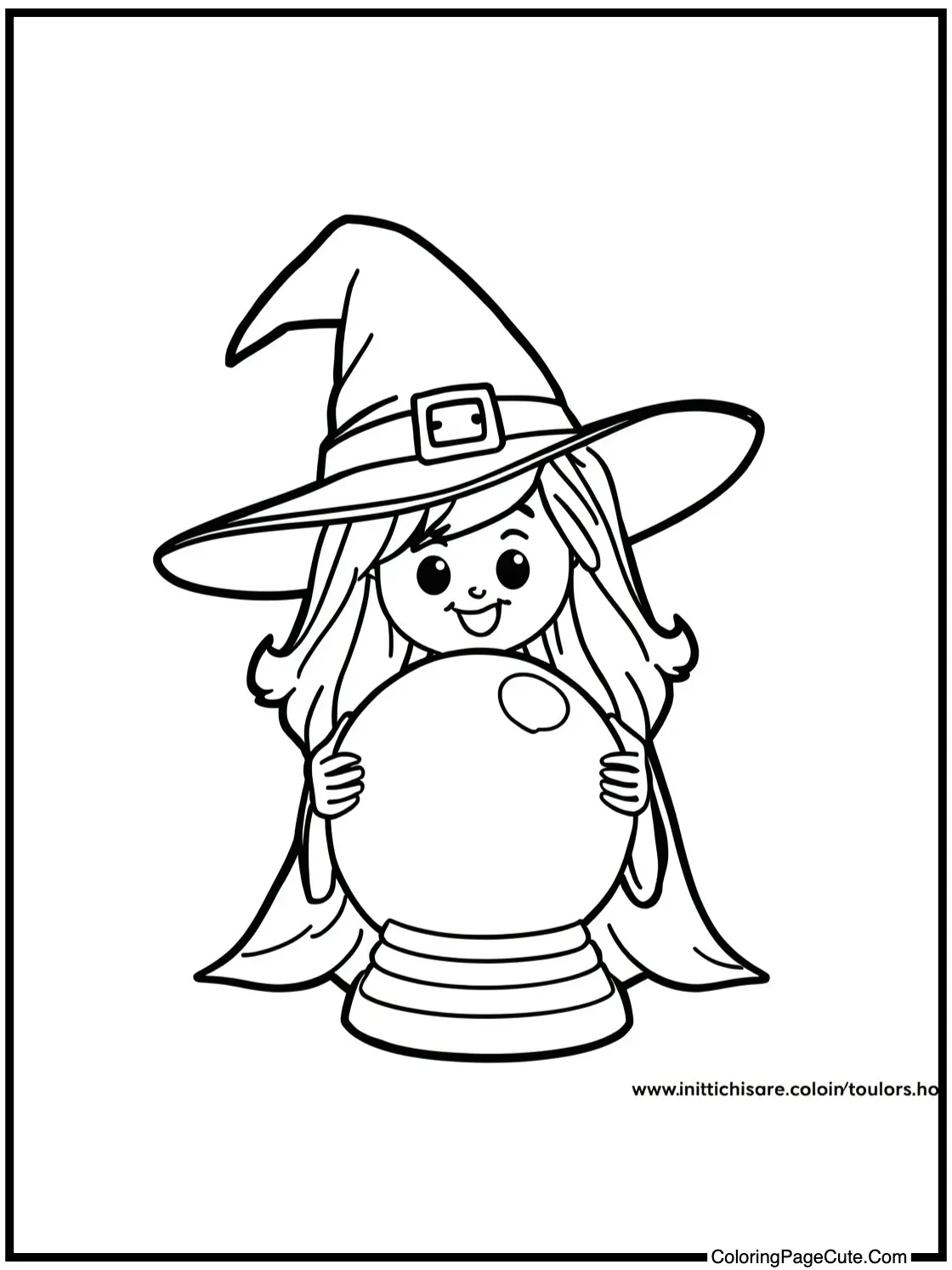 with a glowing crystal ball