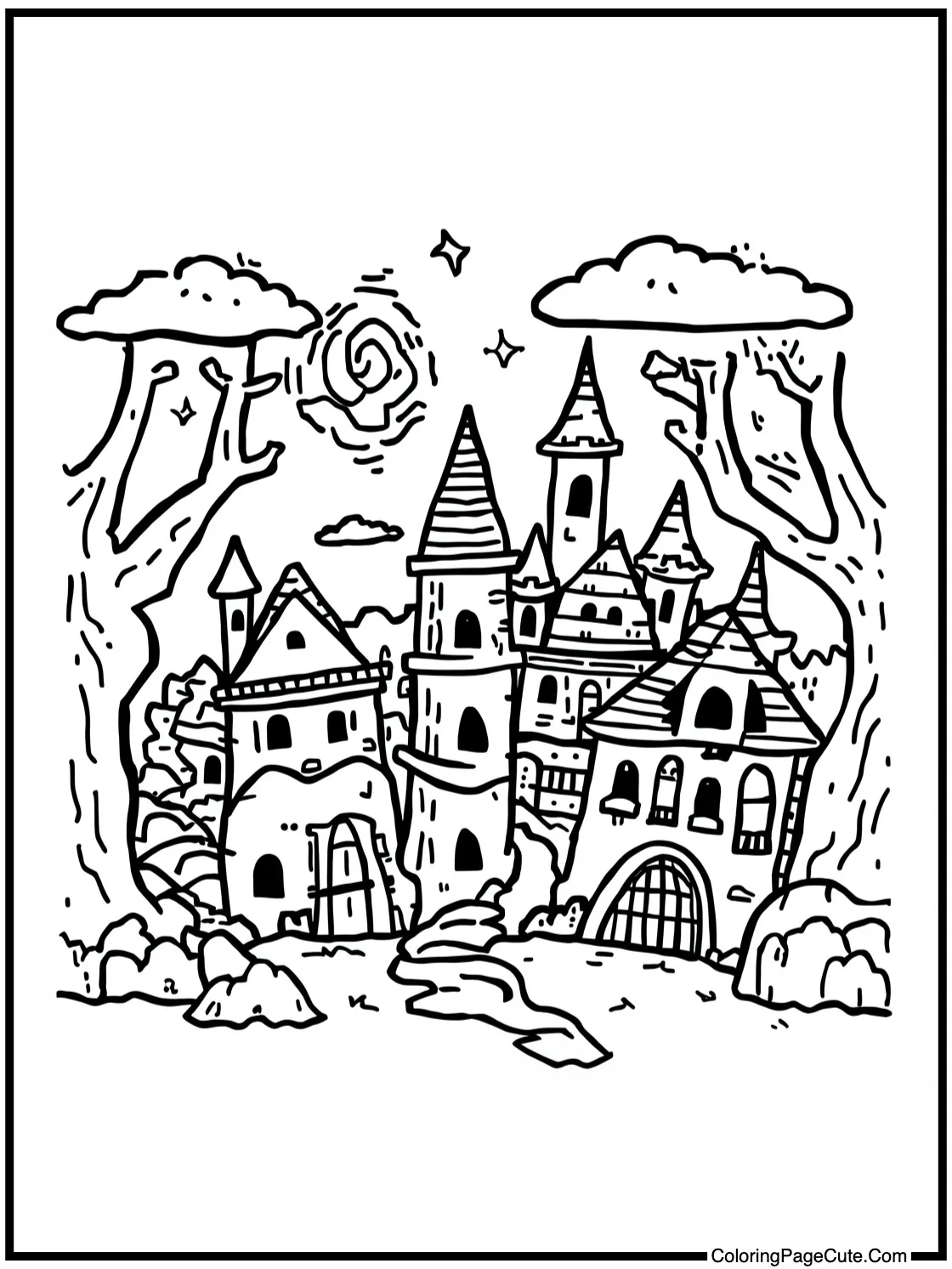 showing a hidden village