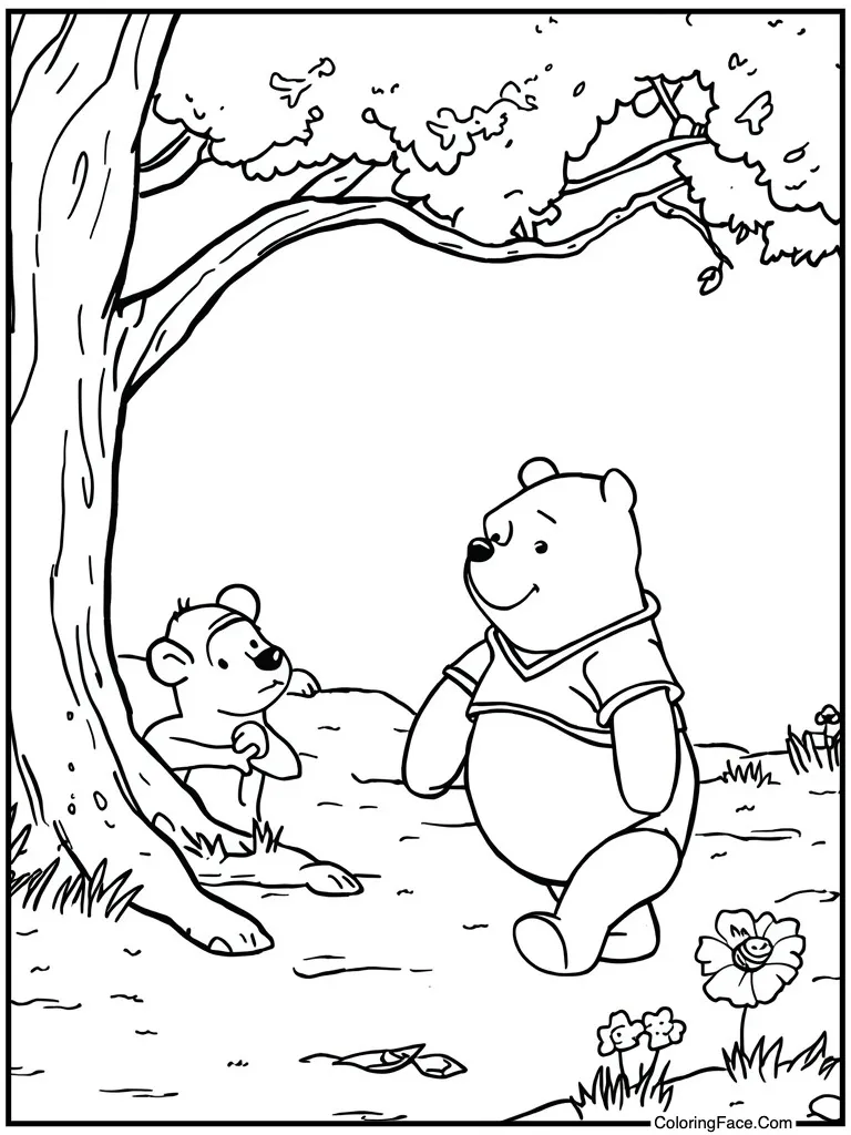 Lovely wood map scene