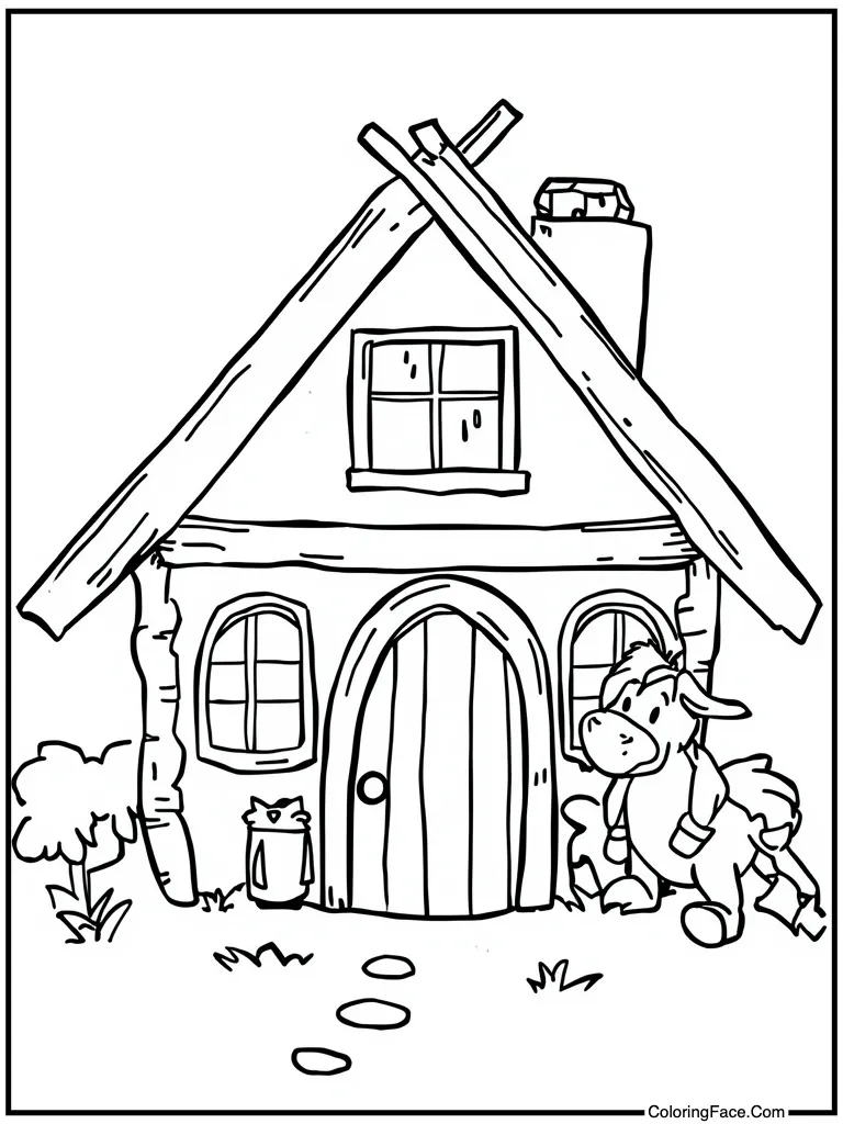 Donkey house of sticks