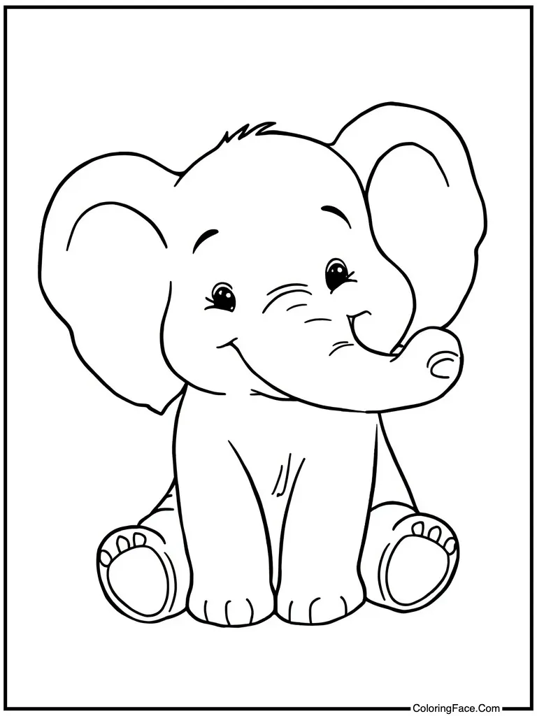 Elephant looking funny cute