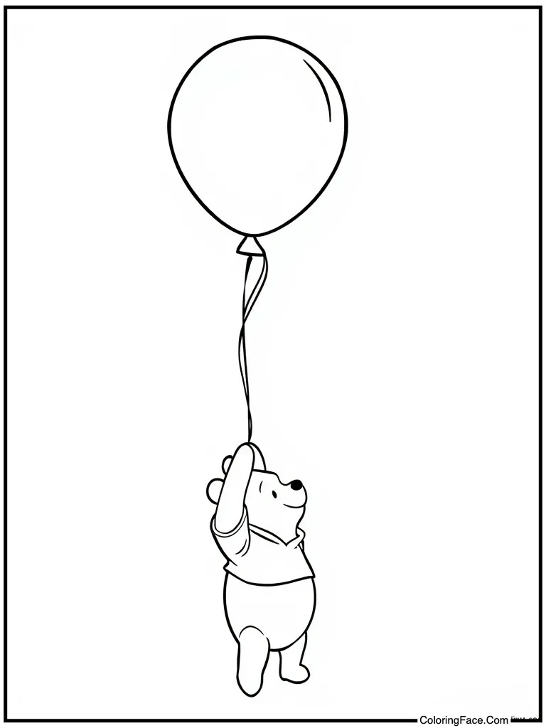 Floating with blue balloon