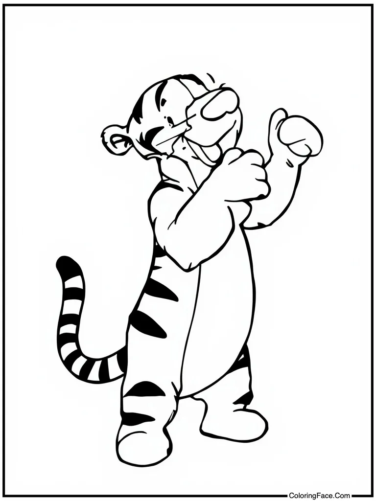 Tigger pouncing on friend