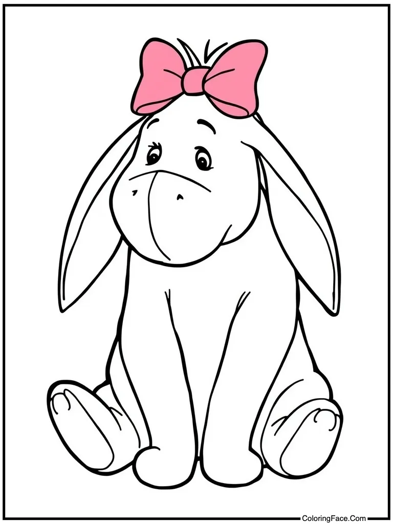 Eeyore with pink bow