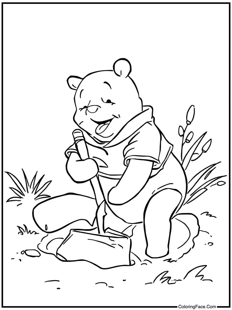 Gopher digging underground hole