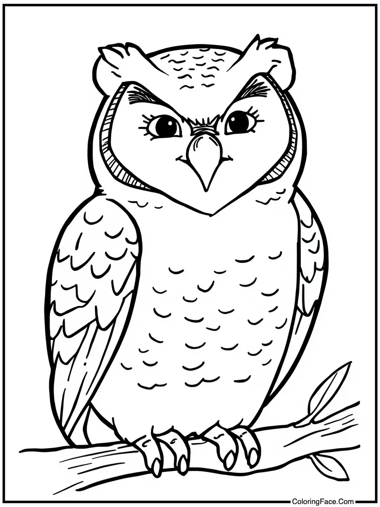 Owl writing a letter