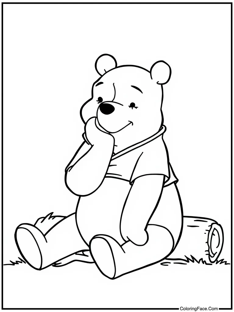 Sitting on log thinking