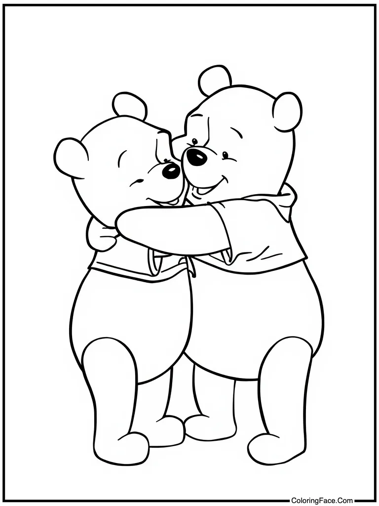 Giving friend warm hug