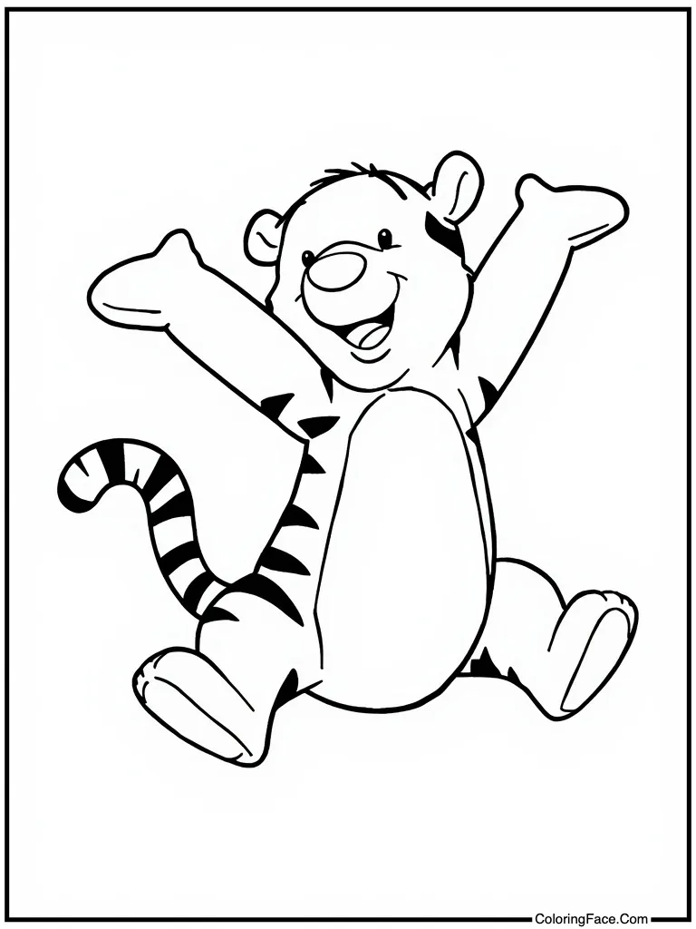 Tigger bouncing very high