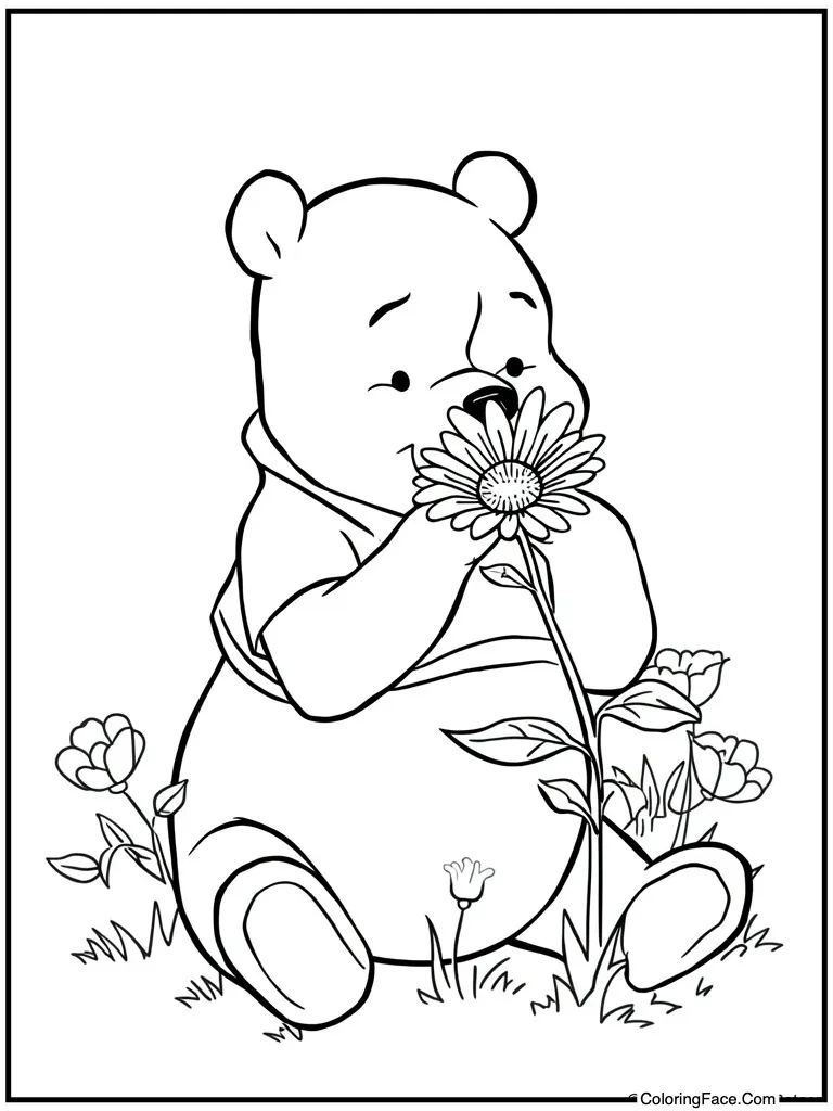 Smelling a pretty flower