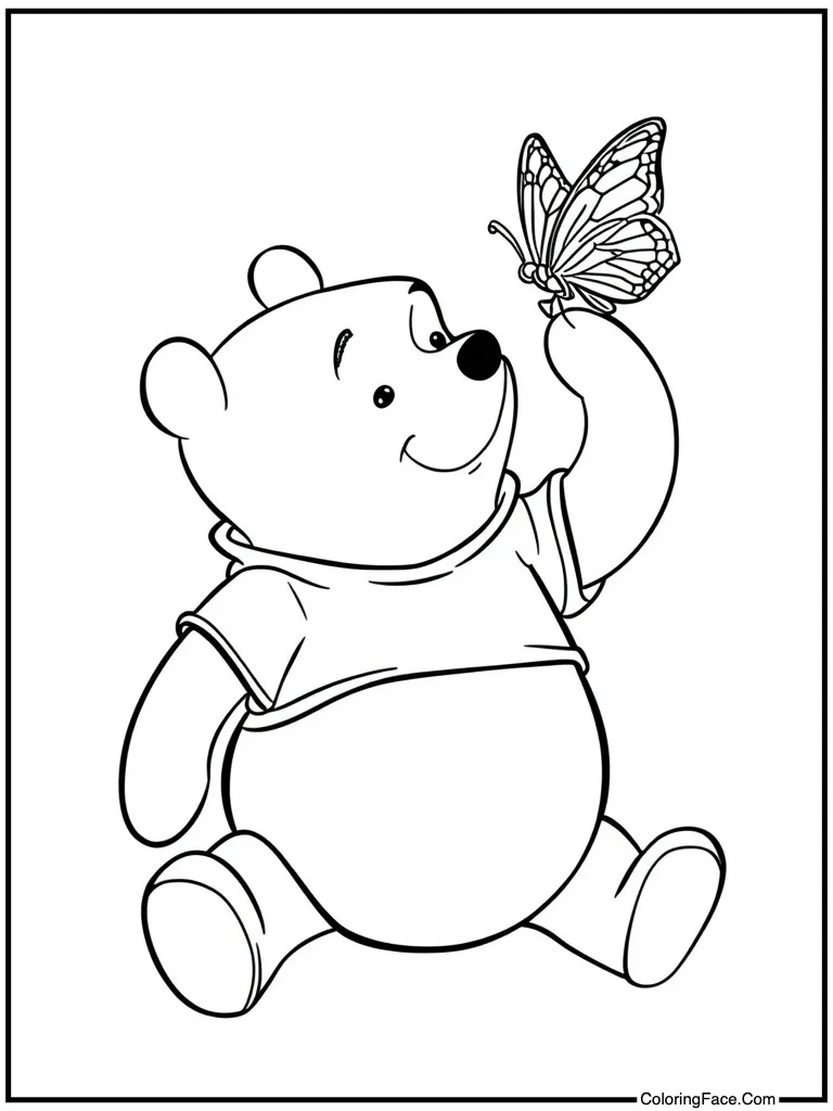 Smiling at small butterfly