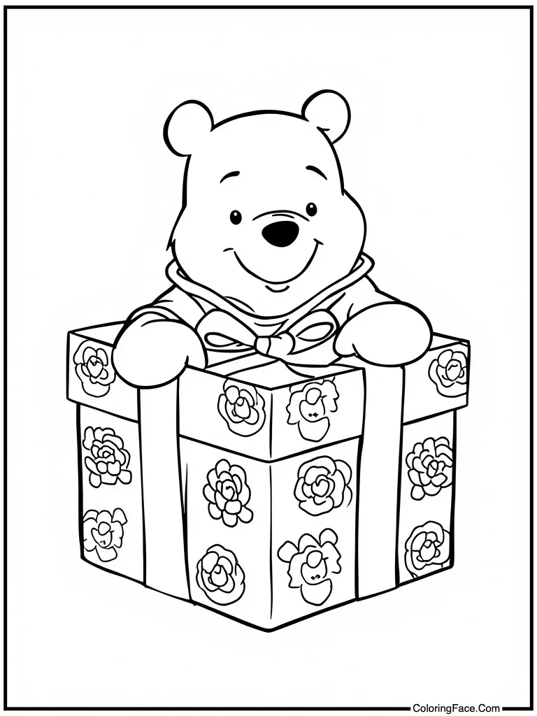 Opening a wrapped gift